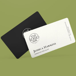 Eenvoudige elegante moderne Logo Black Noir Profes Visitekaartje