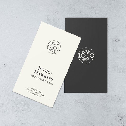 Eenvoudige elegante moderne Logo Black Noir Profes Visitekaartje