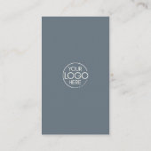 Eenvoudige elegante moderne Logo Dusty Blue Profes Visitekaartje (Achterkant)