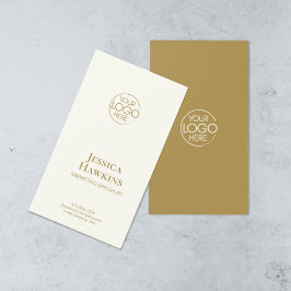 Eenvoudige Elegante Moderne Logo Gold Professional Visitekaartje