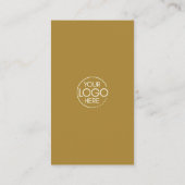 Eenvoudige Elegante Moderne Logo Gold Professional Visitekaartje (Achterkant)