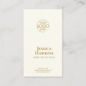 Eenvoudige Elegante Moderne Logo Gold Professional Visitekaartje (Voorkant)