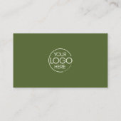 Eenvoudige Elegante Moderne Logo Green Professiona Visitekaartje (Achterkant)