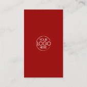Eenvoudige Elegante Moderne Logo Red Professional Visitekaartje (Achterkant)