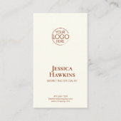 Eenvoudige Elegante Moderne Logo Terracotta Profes Visitekaartje (Voorkant)