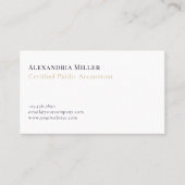 Eenvoudige elegante moderne luxe visitekaartje (Voorkant)