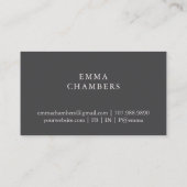 Eenvoudige elegante moderne massagetherapeut Lotus Visitekaartje (Achterkant)