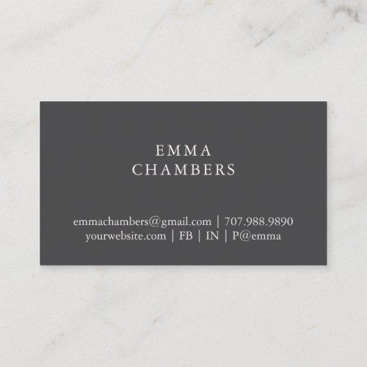 Eenvoudige elegante moderne massagetherapeut Lotus Visitekaartje (Achterkant)