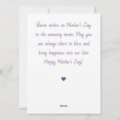 Eenvoudige Elegante Moderne Moederdag Foto Naam Feestdagenkaart (Achterkant)