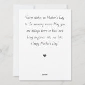 Eenvoudige Elegante Moderne Moederdag Foto Naam Feestdagenkaart (Achterkant)