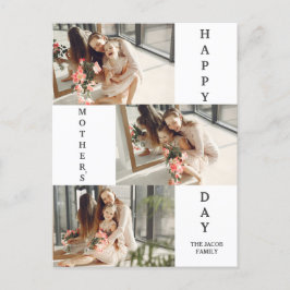 Eenvoudige Elegante Moderne Moederdag Fotocollage Feestdagenkaart