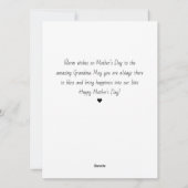 Eenvoudige elegante moderne Moederdag oma 3 foto Feestdagenkaart (Achterkant)