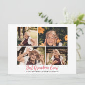 Eenvoudige elegante moderne Moederdag oma 4 foto Feestdagenkaart (Staand voorkant)