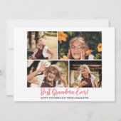 Eenvoudige elegante moderne Moederdag oma 4 foto Feestdagenkaart (Voorkant)