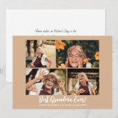 Eenvoudige elegante moderne Moederdag oma 4 foto Feestdagenkaart (Voorkant / Achterkant)