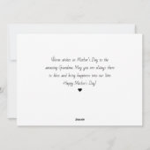 Eenvoudige elegante moderne Moederdag oma 5 foto Feestdagenkaart (Achterkant)