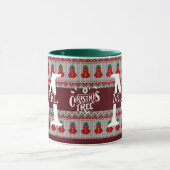 Eenvoudige Elegante Moderne Monogram Kerstvakantie Mok (Midden)