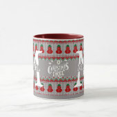 Eenvoudige Elegante Moderne Monogram Kerstvakantie Mok (Midden)