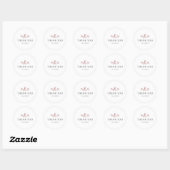 Eenvoudige Elegante Moderne Monogrammed Bruiloft Ronde Sticker (Vel)