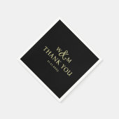 Eenvoudige Elegante Moderne Monogrammed Bruiloft Servet (Hoek)