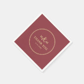 Eenvoudige Elegante Moderne Monogrammed Bruiloft Servet (Hoek)