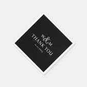 Eenvoudige Elegante Moderne Monogrammed Bruiloft Servet (Hoek)