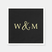 Eenvoudige Elegante Moderne Monogrammed Bruiloft