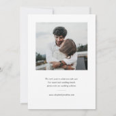 Eenvoudige Elegante Moderne Multi Foto Bruiloft Save The Date (Achterkant)