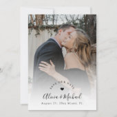 Eenvoudige elegante moderne QR-code foto bruiloft Save The Date (Voorkant)