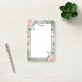 Eenvoudige elegante moderne roze rozen post-it® notes (Kantoor)