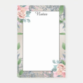 Eenvoudige elegante moderne roze rozen post-it® notes (Voorkant)