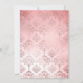 Eenvoudige elegante moderne roze Tiara Quinceanera Kaart (Achterkant)