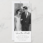 Eenvoudige Elegante Moderne Script Huwelijksfoto Save The Date (Voorkant)
