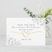 Eenvoudige Elegante Moderne Scriptie Bruiloft Save The Date (Staand voorkant)