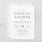 Eenvoudige elegante moderne stijlvolle luxe koppel kaart (Voorkant)