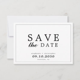 Eenvoudige Elegante Moderne Typografie Bewaar de D Save The Date