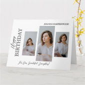 Eenvoudige Elegante Moderne Verjaardag Stijlvolle  Kaart (Gele Bloem)