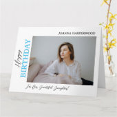 Eenvoudige elegante moderne verjaardag stijlvolle kaart (Gele Bloem)