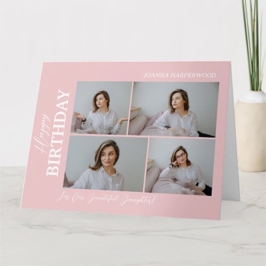 Eenvoudige Elegante Moderne Verjaardag Stijlvolle  Kaart (Voorkant)