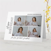 Eenvoudige Elegante Moderne Verjaardag Stijlvolle  Kaart (Gele Bloem)