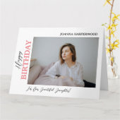 Eenvoudige elegante moderne verjaardag stijlvolle  kaart (Gele Bloem)