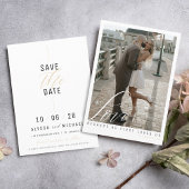 Eenvoudige Elegante Moderne Witte FotoChristelijke Save The Date