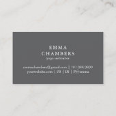 Eenvoudige elegante moderne yoga-instructeur Lotus Visitekaartje (Achterkant)