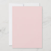 Eenvoudige elegante moderne zachte roze bruiloft kaart (Achterkant)