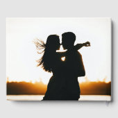 Eenvoudige Elegante Moderne Zwart Wit foto bruilof Gastenboek (Achterkant)