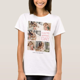 Eenvoudige Elegante Moederdagen Cadeau Fotocollage T-shirt