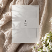 Eenvoudige Elegante monogram bruiloft Uitnodigingen Wikkel