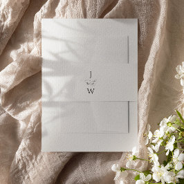 Eenvoudige Elegante monogram bruiloft Uitnodigingen Wikkel