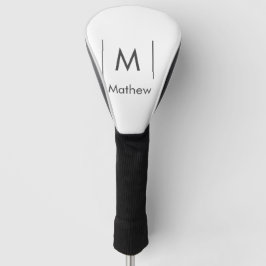 Eenvoudige elegante monogram groomsman man lijnen  golfheadcover