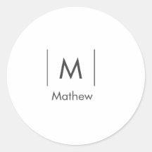 Eenvoudige elegante monogram groomsman man lijnen 